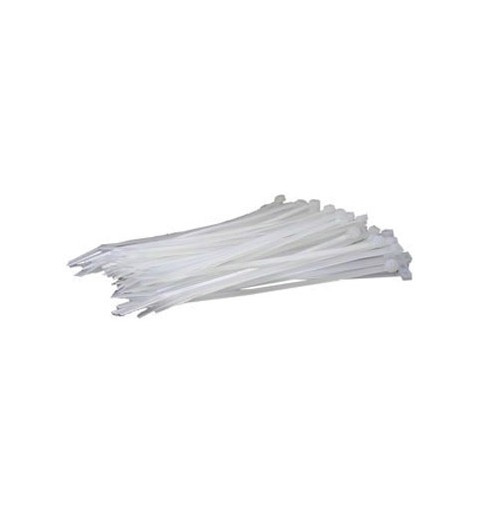 Bourse de 100 brides de nylon blanches avec protection UV de 3,6x180mm