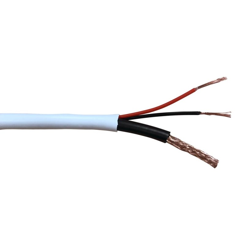 Câble coaxial COMBI de RG-59+2 x 0,81 rond de 100 Mts