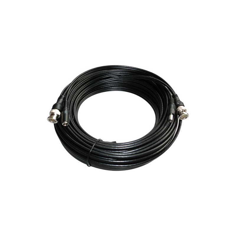 Câble coaxial rallonge pour signaux vidéo et de l´alimentation