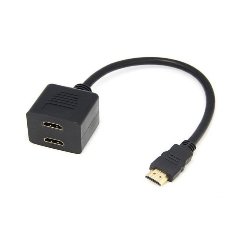 Splitter de 1 entrée HDMI mâle à 2 sorties HDMI femelles