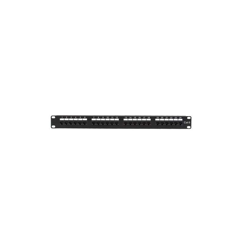 Patch panneau de 24 ports UTP/RJ45 en format rack