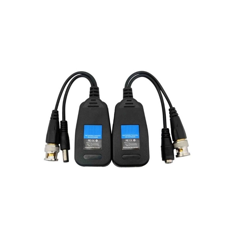 Pack de 2 transceivers d'1 cnaal de vidéo HD (HDCVI/HDTVI/AHD) et alimentation, ÉCONOMIQUE