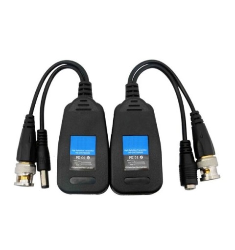 Pack de 2 transceivers d'1 cnaal de vidéo HD (HDCVI/HDTVI/AHD) et alimentation, ÉCONOMIQUE