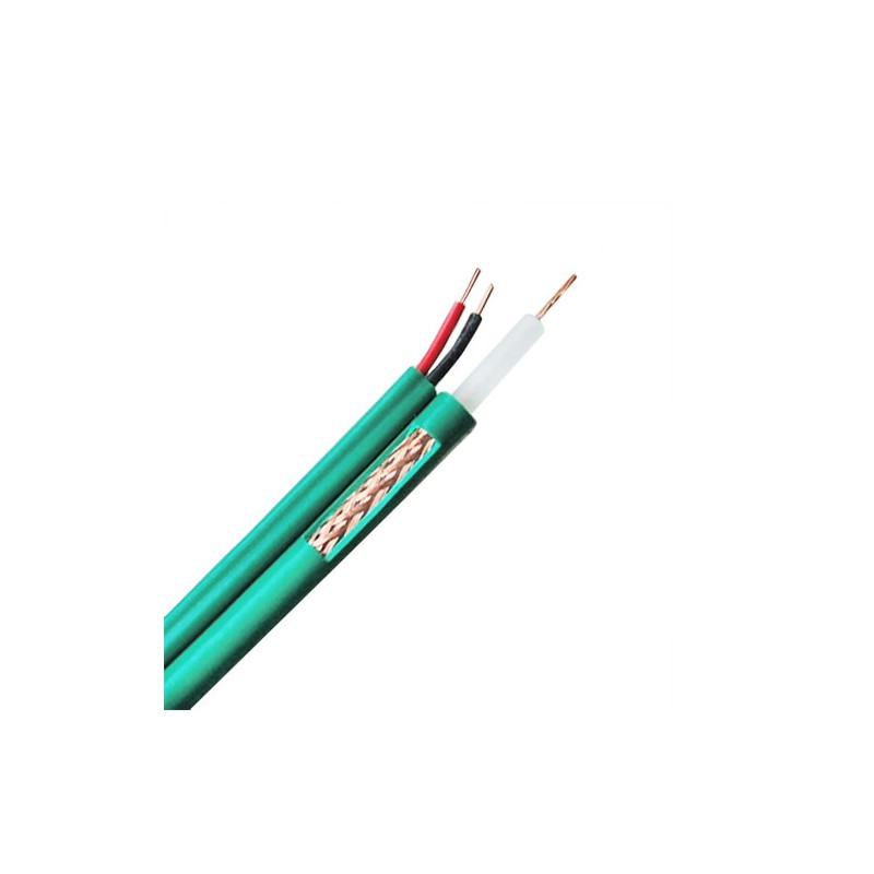 Câble coaxial KX6 combi de RG-59 + 2 X 0