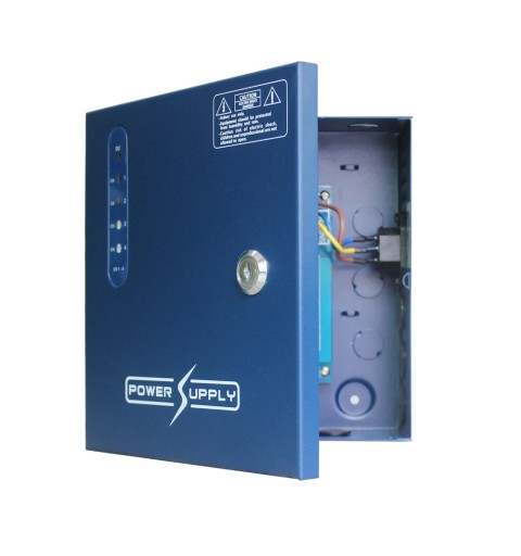Source d'alimentation en boîte métallique de 4 sorties 12V /5A totales