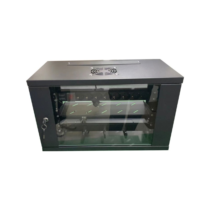 Rack mural 19" 6U 600x300mm avec accessoires