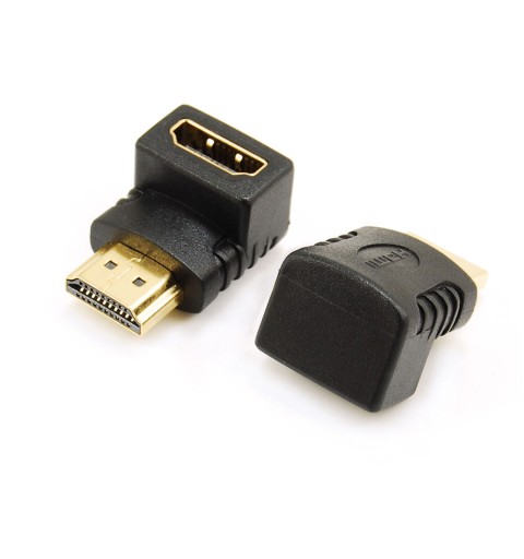 Connecteur HDMI femelle vers HDMI mâle, coudé à 90