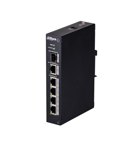 Switch industriel (L2) non manageable de 4 ports Fast Ethernet + 1 port Gigabit + 1 port 1000Base-X