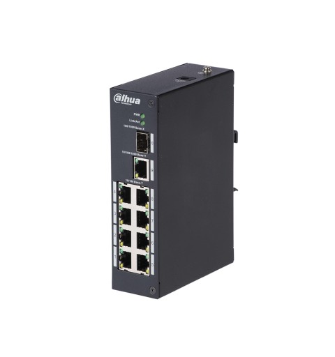 Switch industriel (L2) non manageable de 8 ports Fast Ethernet + 1 port Gigabit + 1 port 1000Base-X