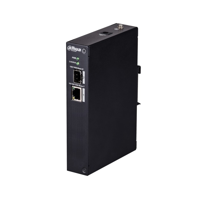 Switch industriel (L2) non gérable de 1 port Gigabit + 1 port 1000 Base-X