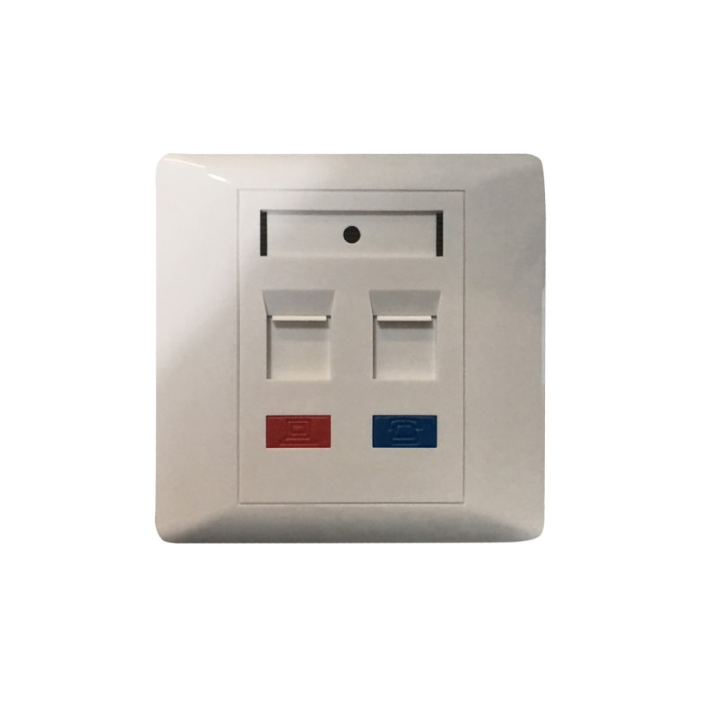 Prise de connexion de 1 port LAN et 1 port téléphonique
