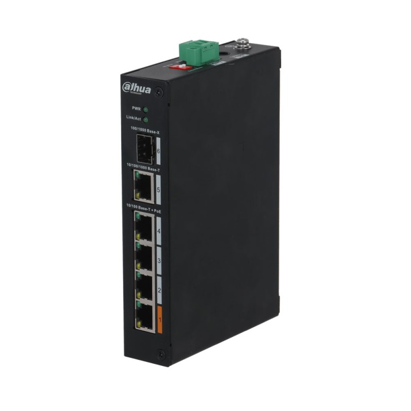Switch Dahua non géré 4 PoE + 2 Gigabit combo
