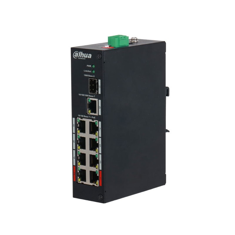 Switch Dahua non géré 8 PoE + 2 Gigabit combo