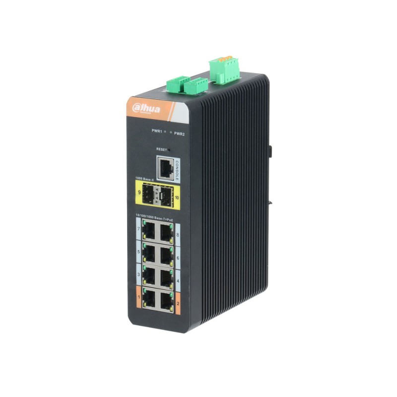 SWITCH INDUSTRIEL GÉRANTABLE POE (L2) 8 PORTS