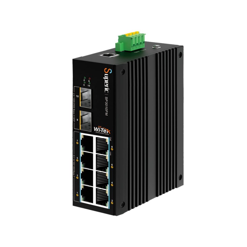 Conmutador PoE+ gestionable de 8 Gigabit + 2 SFP Gigabit
