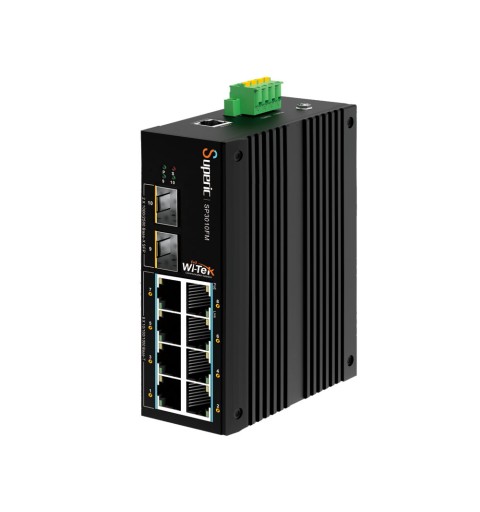Conmutador PoE+ gestionable de 8 Gigabit + 2 SFP Gigabit