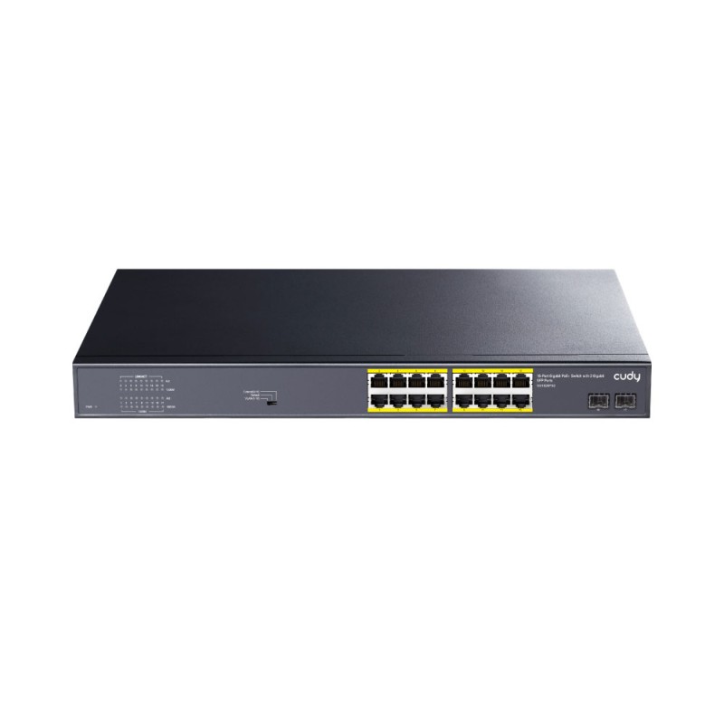 Commutateur Gigabit PoE+ 16 ports avec 2 emplacements SFP