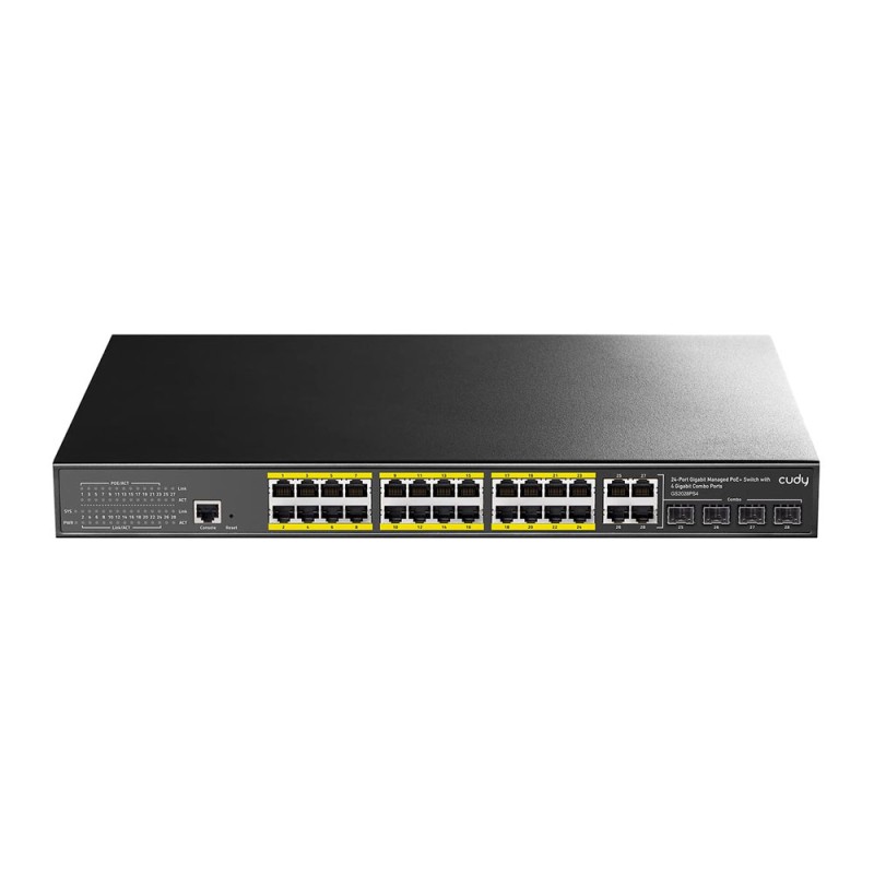 Commutateur L2 24 ports Gigabit PoE+ avec 4 ports combo