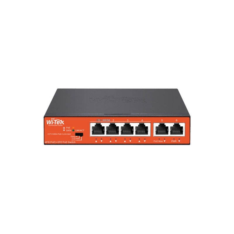 Commutateur PoE non gérable de 4 PoE + 2 Uplink
