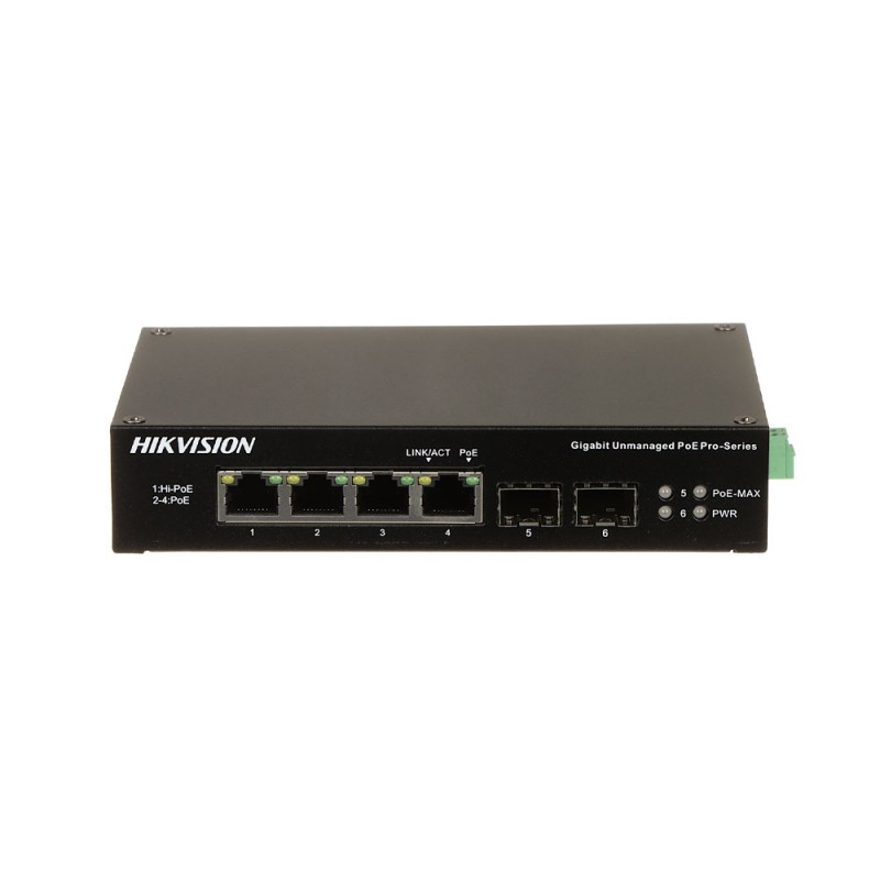 Commutateur PoE à 4 ports + 2 Gigabit SFP