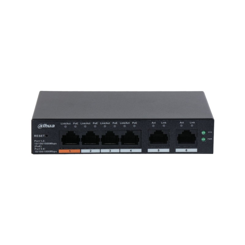 Commutateur cloud gérable L2 à 6 ports avec 4 PoE