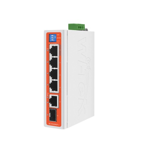 Commutateur PoE robuste avec 4 PoE Fast + 1 RJ45 Gigabit + 1 Gigabit SFP