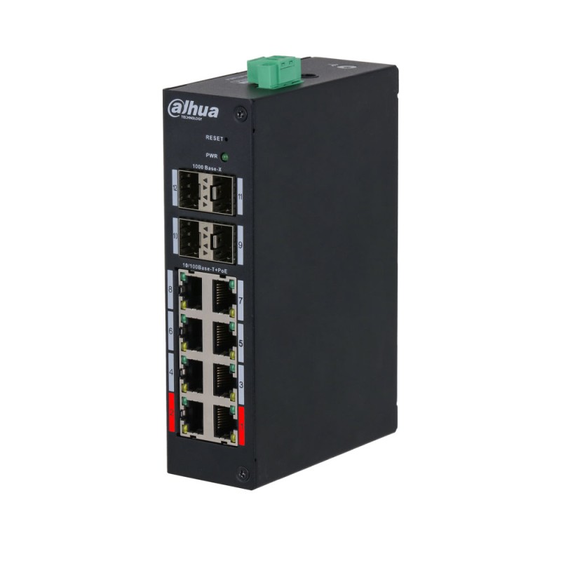 Commutateur industriel PoE L2 à 8 ports