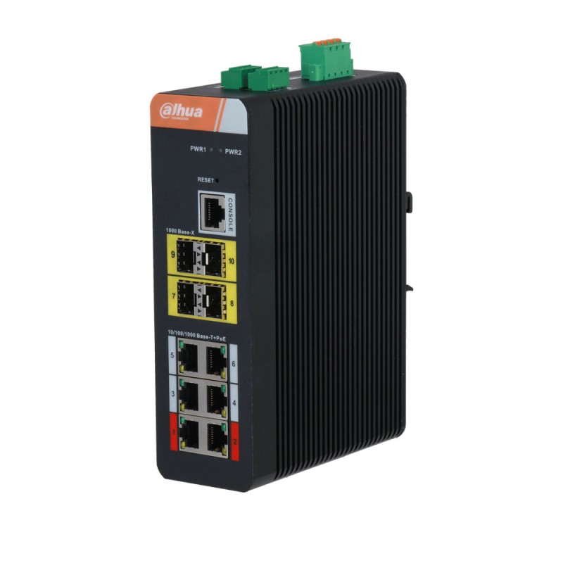 Commutateur industriel L2 à 10 ports avec 6 PoE