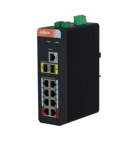 Commutateur industriel L2 10 ports avec 8 ports PoE