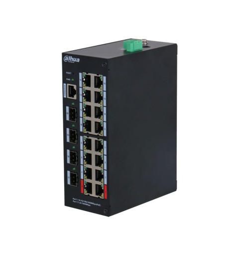 Commutateur industriel L2 20 ports avec 16 ports PoE