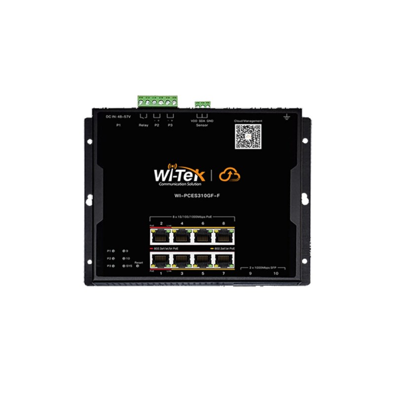 Commutateur PoE industriel Gigabit à 8 ports géré par le cloud