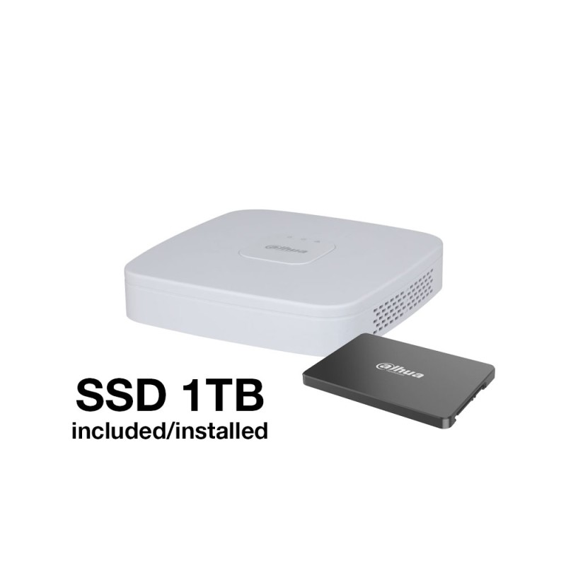 Dahua XVR 5-en-1 à 4 canaux avec disque SSD de 1 To