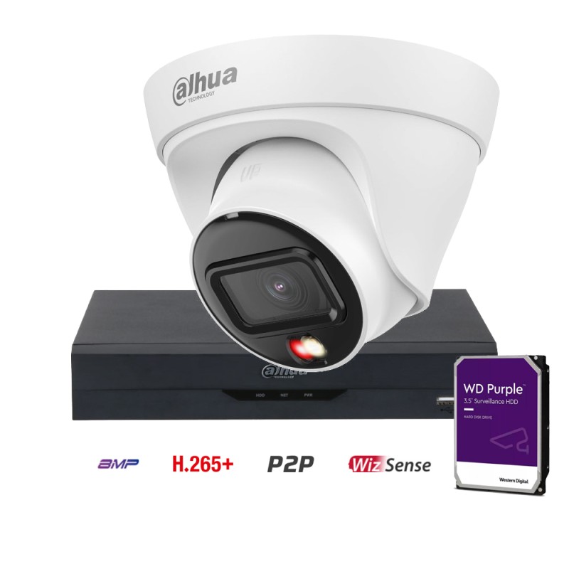 Kit IP avec 1 caméra de surveillance Poe