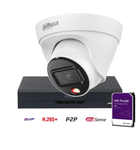 Kit IP avec 1 caméra de surveillance Poe